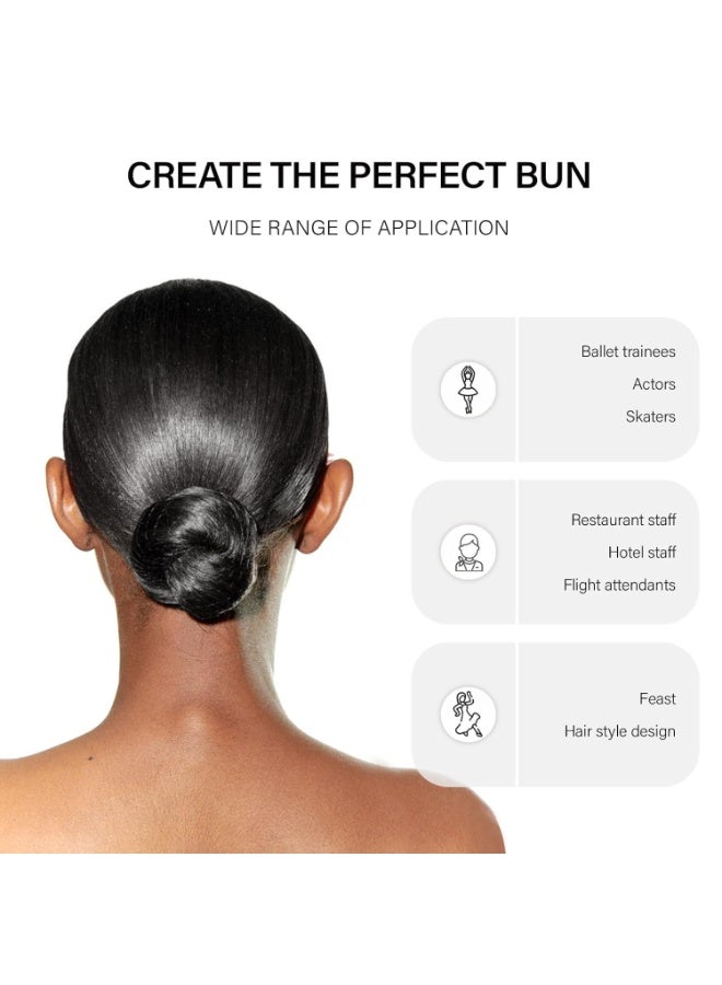 ChicAbode Hair Net Black, 144pcs 20inches Layer by Layer Stacking Comfortable Invisible Long Lasting Elastic Lightweight Honeycomb Nylon Hair Nets, Perfect for Women and Men(144PCS, Black) - Image 4